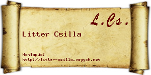 Litter Csilla névjegykártya