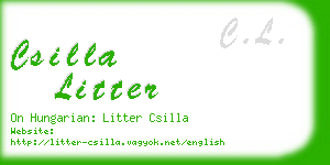 csilla litter business card